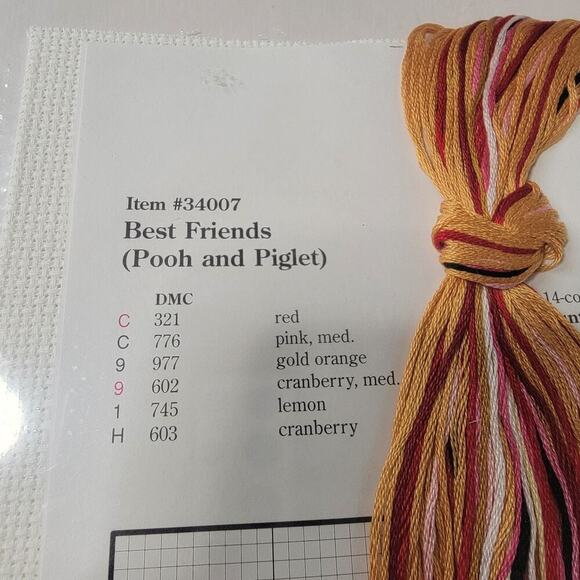 Leisure Arts "Pooh 'Best Friends' (Pooh & Piglet)" New #34007 NOS - Picture 7 of 9